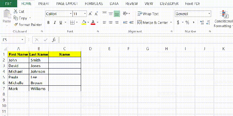 How To Merge First And Last Name In Excel 2 Easy Ways - Mountain Picture Collection - HD Quality