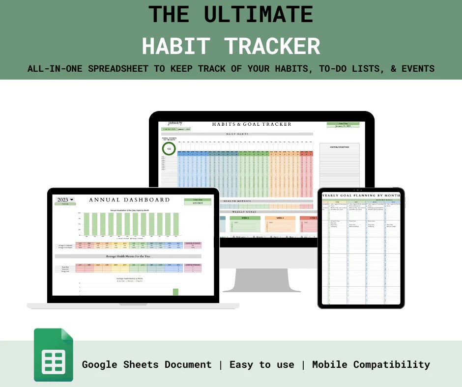 The Ultimate Habit Tracker Spreadsheets Ph