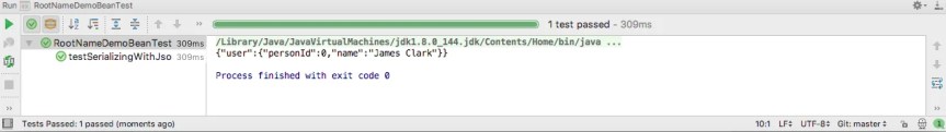 @JsonRootName Test Output
