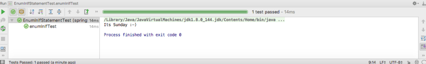 Test Output of Java Enum in If Statemnent