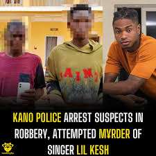 Two Suspects Nabbed in Connection with Armed Robbery and Attempted Murder of Afrobeat Singer Lil Kesh in Lagos