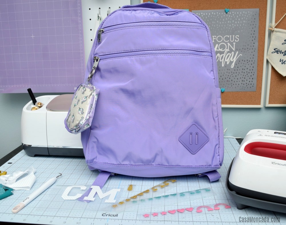 unicorn monogram backpack