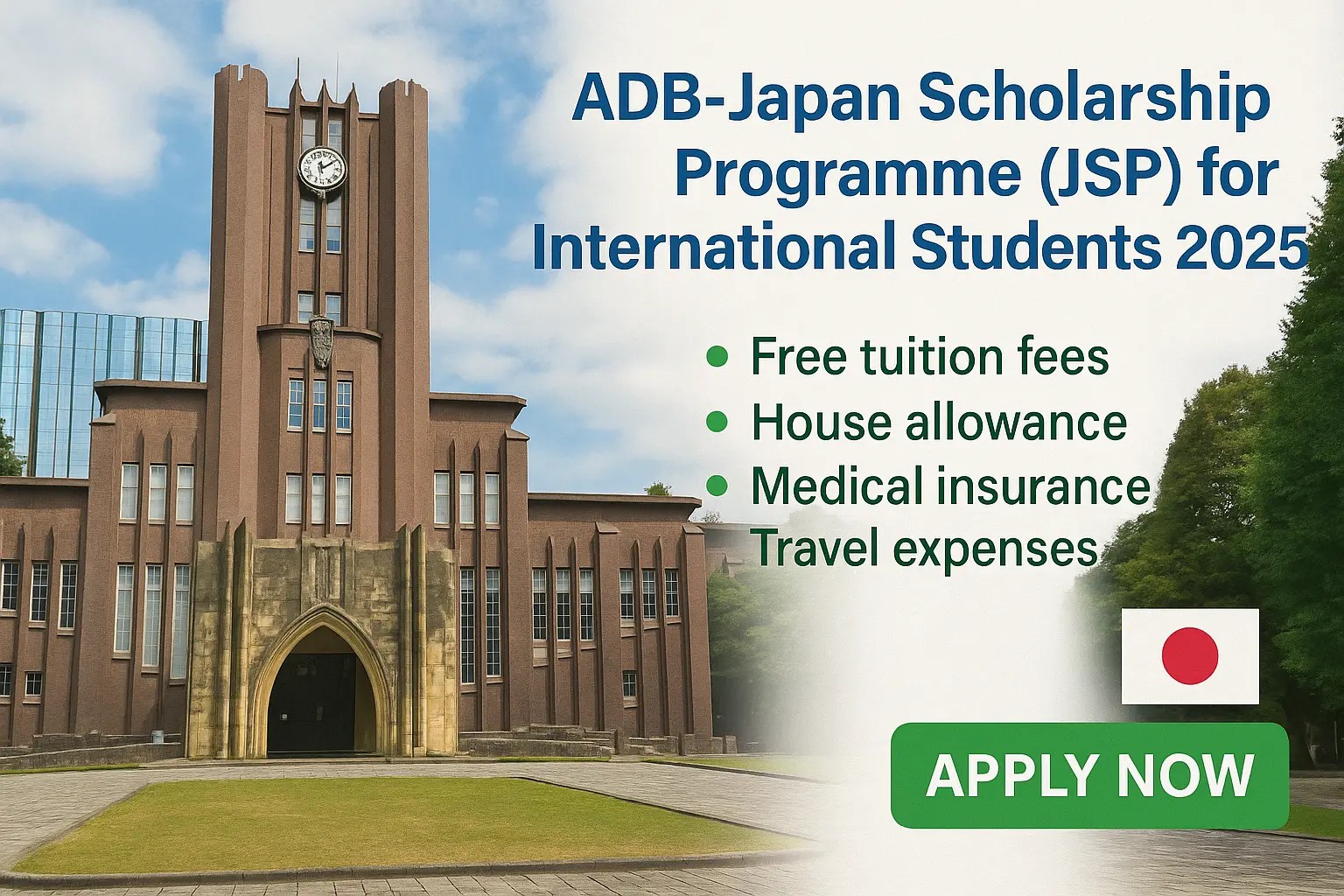 ADB-JSP Scholarship at the University of Tokyo 2025 | Fully Funded