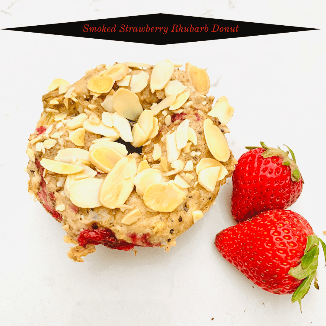These Smoked Strawberry Rhubarb Donuts are one of a kind. The smokiness mixed with the sweet strawberries and tart rhubarb is a match made in heaven. Be sure to follow me at www.sprouting-vitality.com or on instagram @sproutingvitality for more recipes and travel posts.