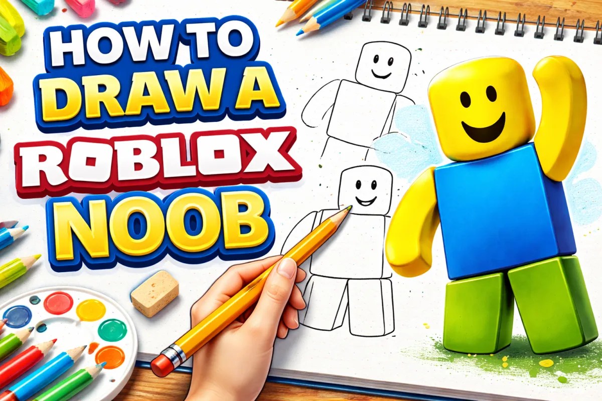 How To Draw A Roblox Noob Super Easy Step By Step Guide For Kids How To Draw A Roblox Noob.webp