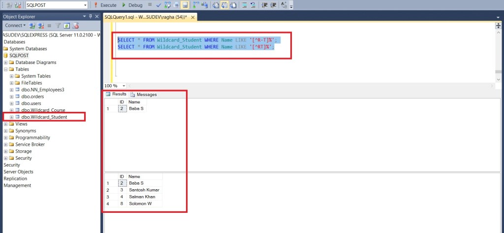 What is a Wildcard Character in SQL Server? - SQLPOST Academy