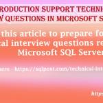 Banking Production Support Technical Interview Questions