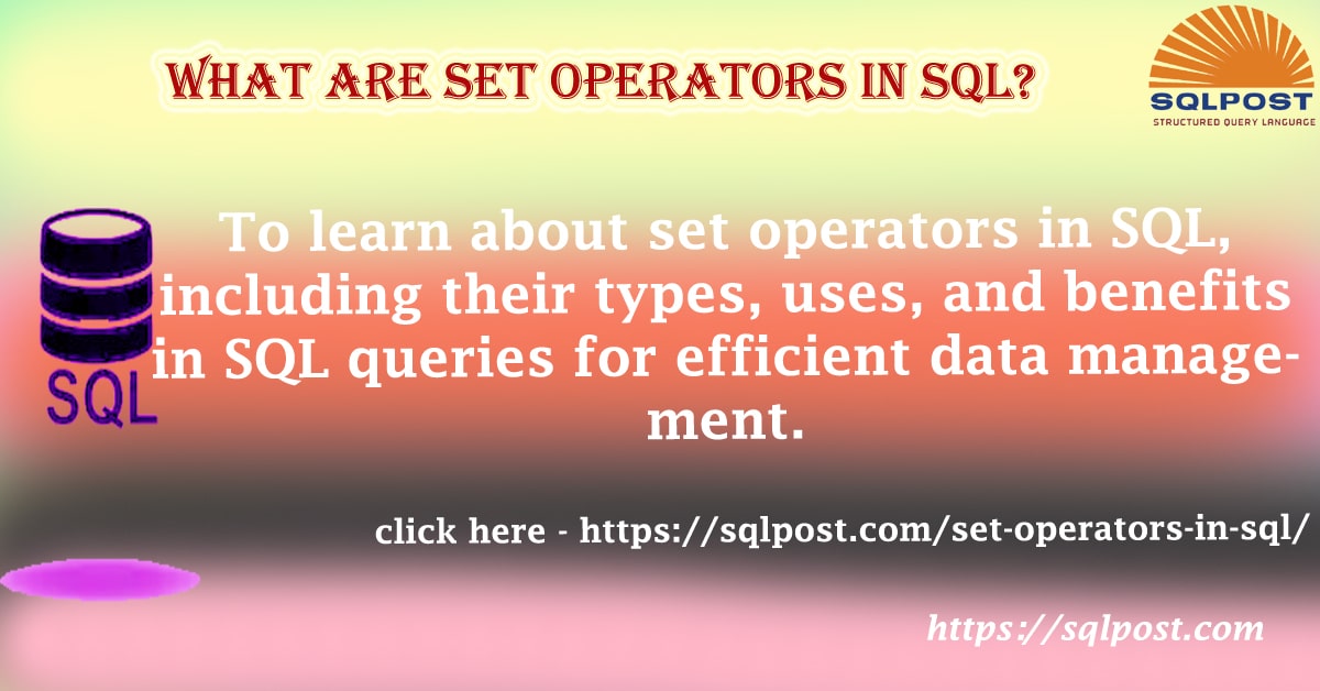 Set Operators in SQL