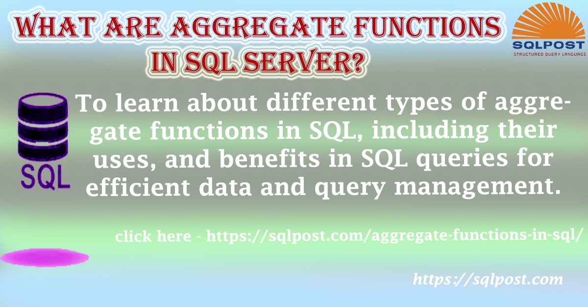 Aggregate Functions in SQL