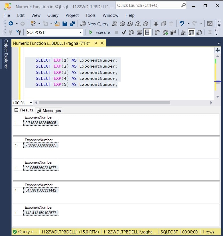 5. EXP Functions