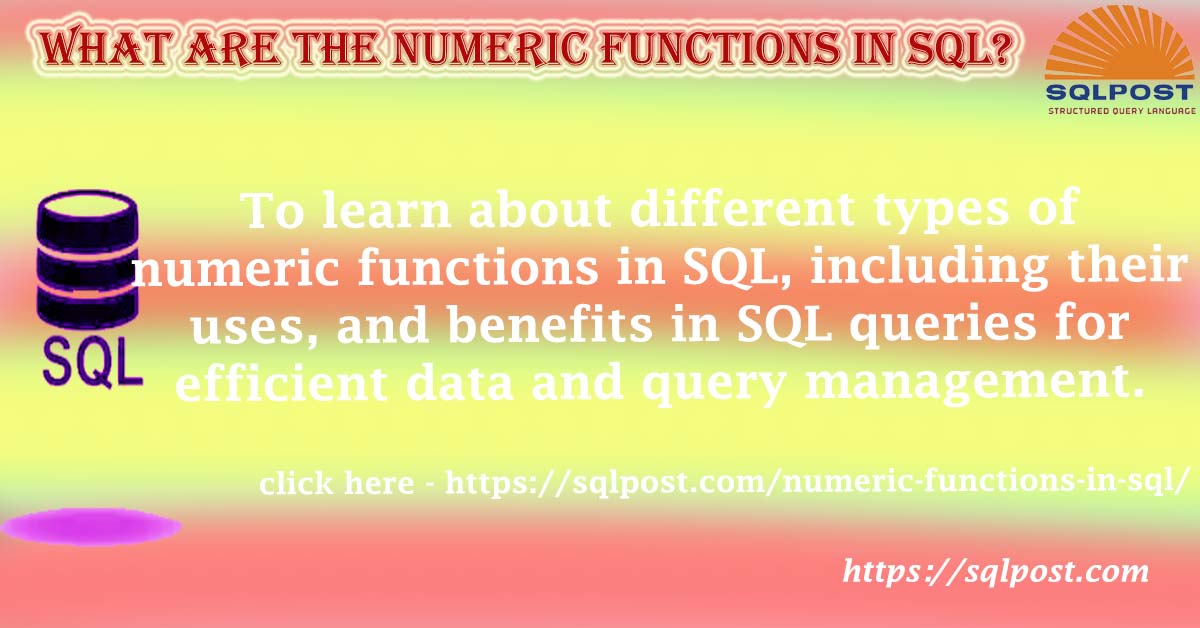 Numeric Function in SQL