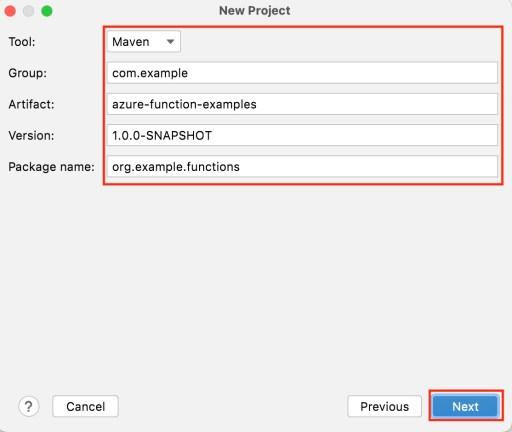 New project artifact setup