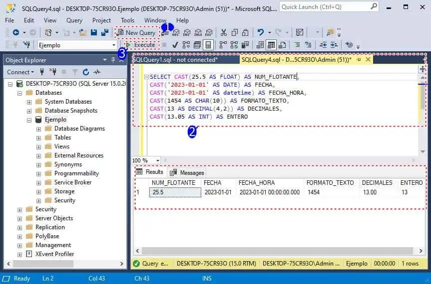 Sql cast: convertir un valor