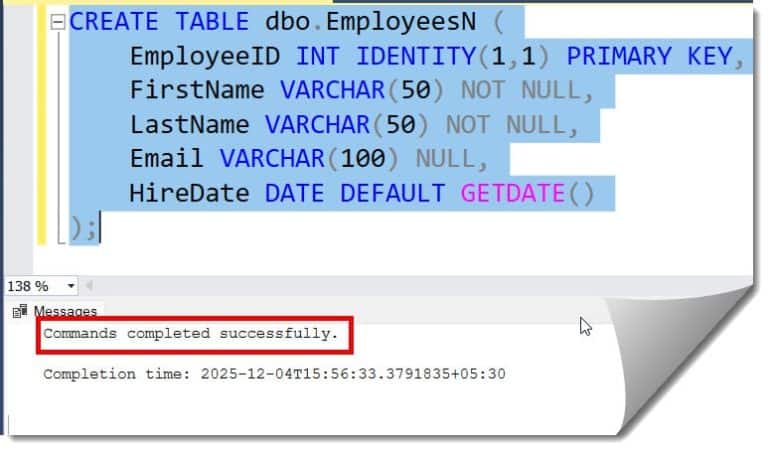Sql Create Table Statement Create Sql Table With Identity - Premium Mountain Design Gallery - Desktop