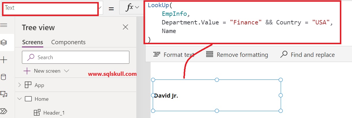 LookUp function in Power Apps - SQL BI Tutorials