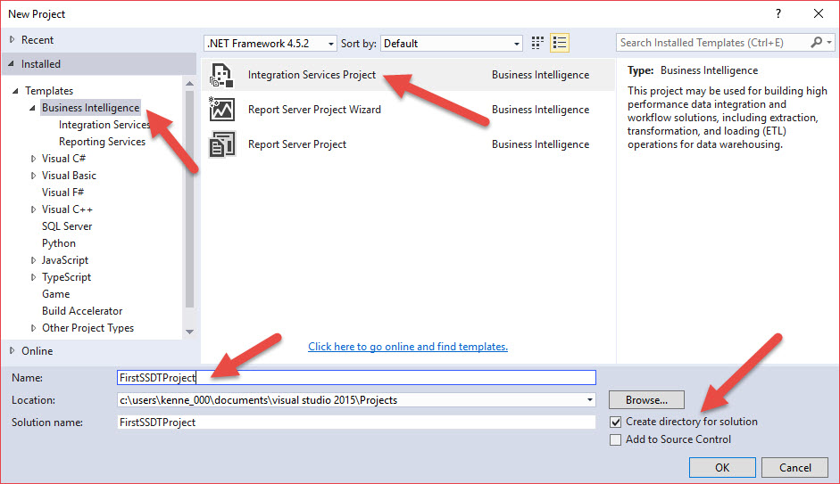 Creating An Ssis Project Sql Studies