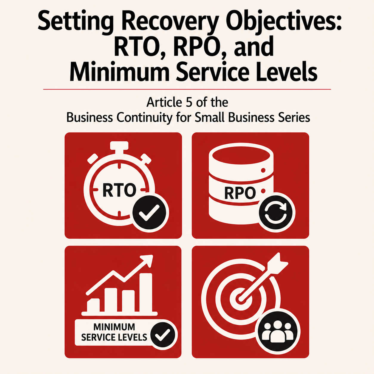 Business Continuity for Small Business: Part 5 – Setting Recovery Objectives: RTO, RPO, and Minimum Service Levels
