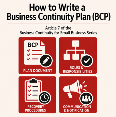 Business Continuity for Small Business: Part 7 – How to Write a Business Continuity Plan (BCP): A Complete SMB Template