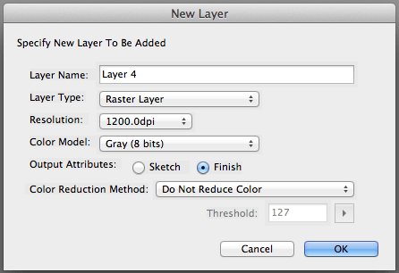 Manga Studio New Layer screen Manga Studio New Layer screen
