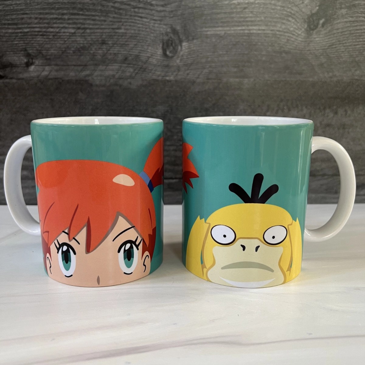 Misty and Psyduck Peeker Mug | Square Bear Studio
