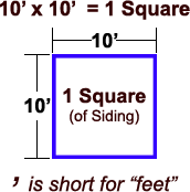 Siding squares calculator