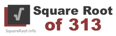 Square Root Of 313 313 313 313 1000 Full simple fraction breakdown.