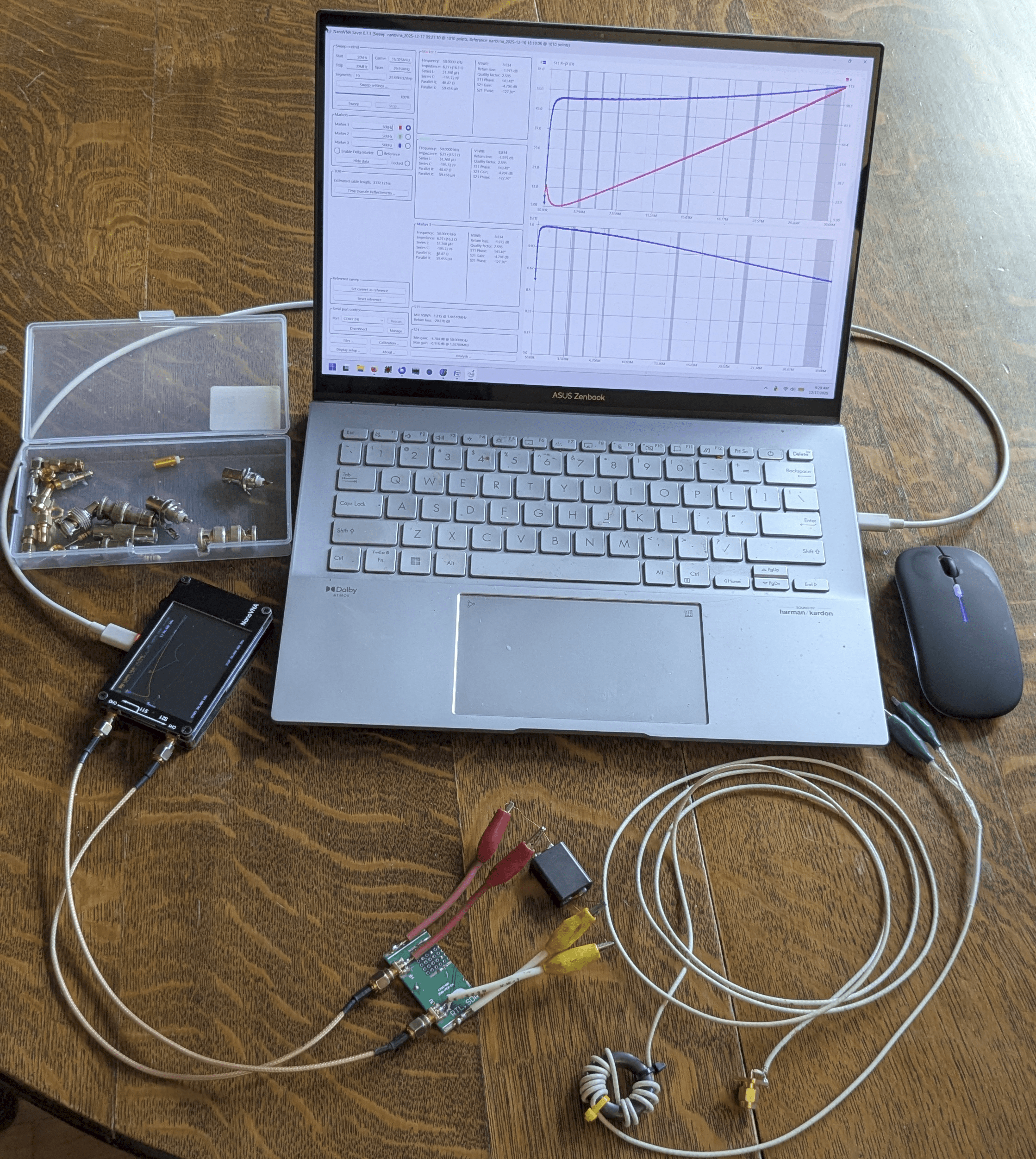 Using the NanoVNA for Antenna and Component Measurements – Squash