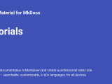 Tutorials Material For Mkdocs