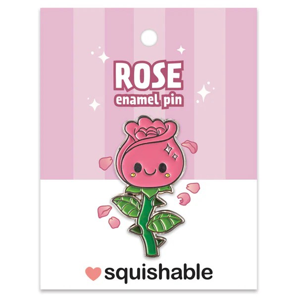 Rose Enamel Pin Squishable