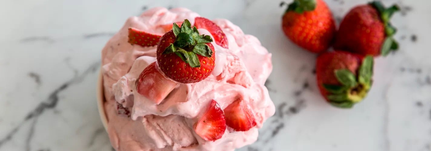 Gelato dietetico fatto in casa, senza lattosio e senza gelatiera