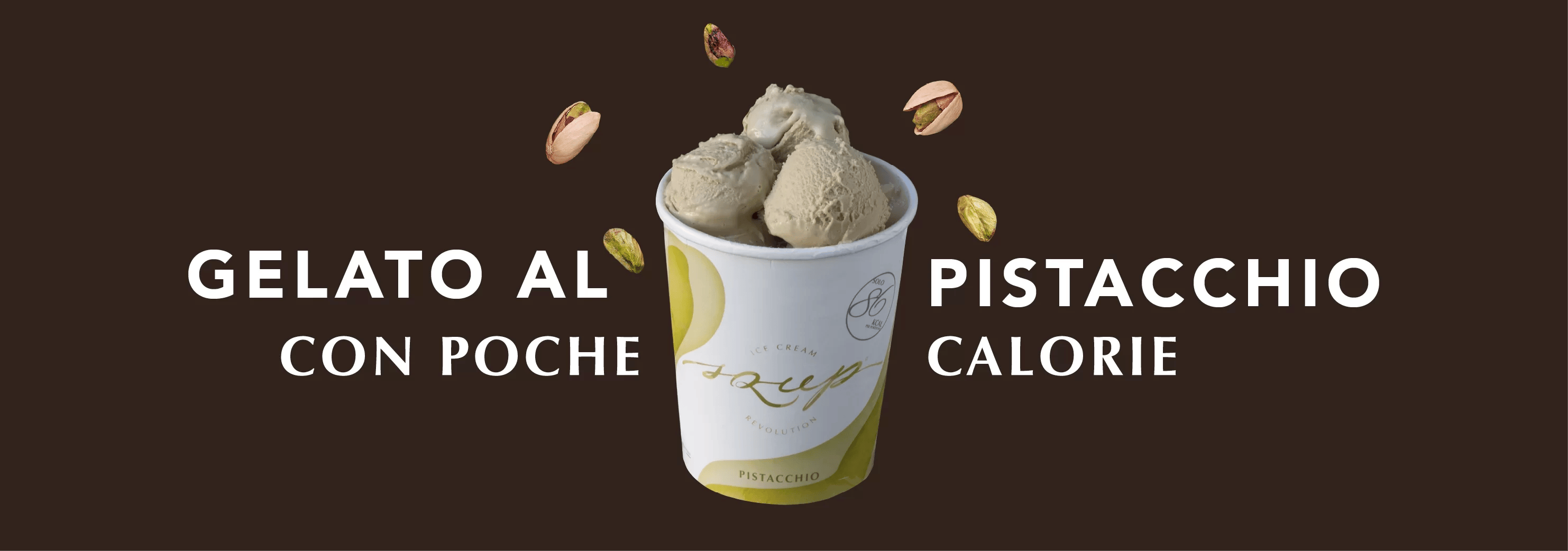 Gelato al pistacchio con poche calorie