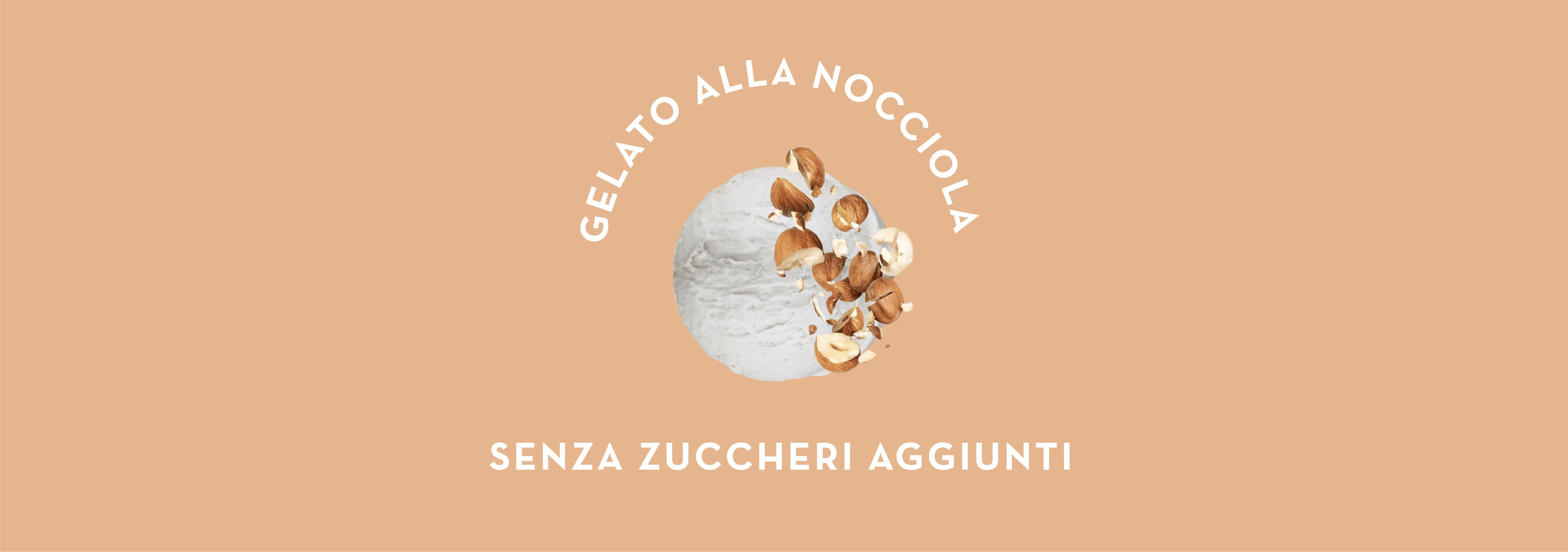 Gelato alla nocciola senza zuccheri aggiunti