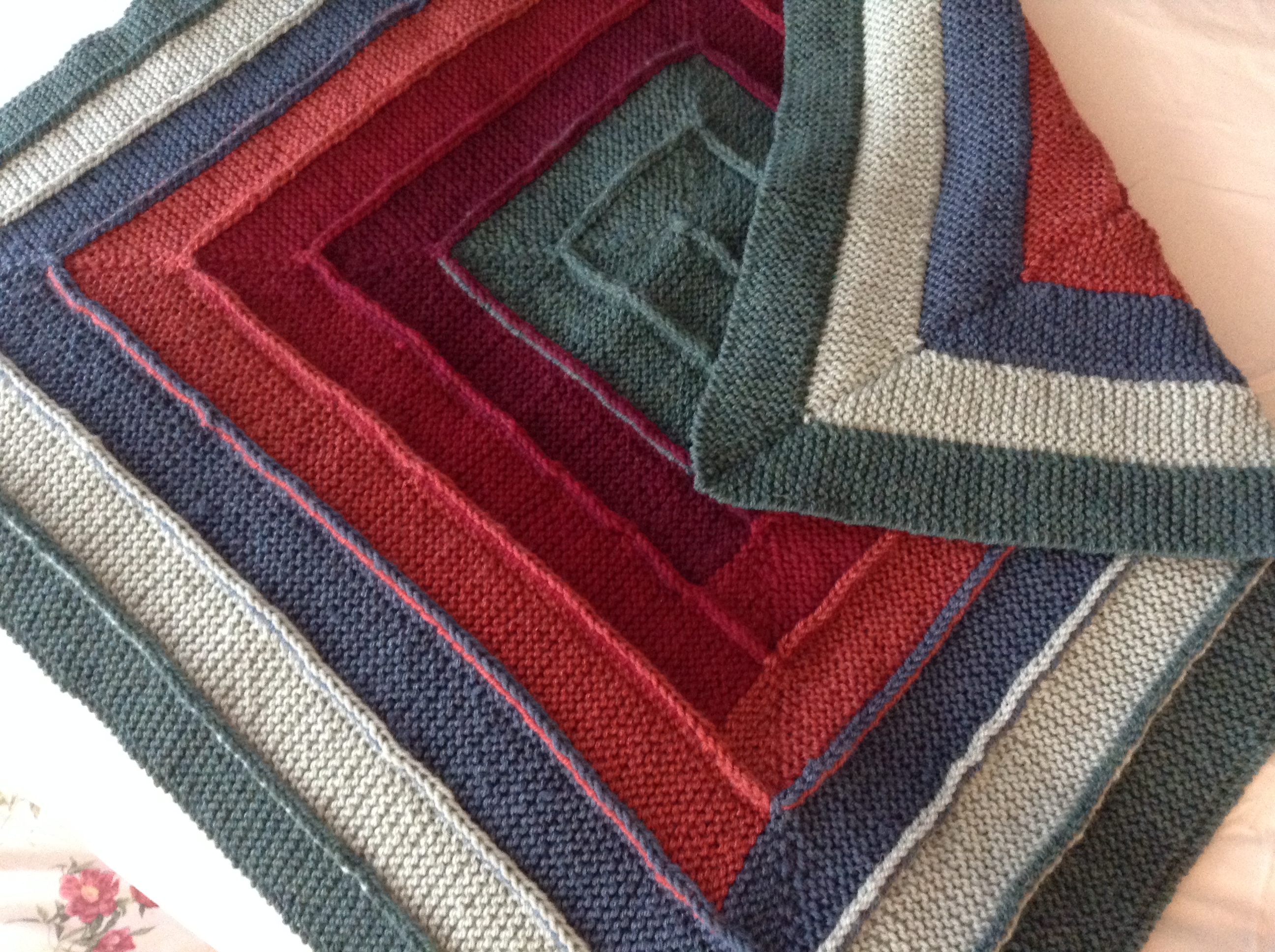 Ten-stitch baby blankets, using Frankie Brown's pattern (Ravelry).