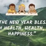 New year message for best friend - MAY THE NEW YEAR BLESS YOU WITH HEALTH, WEALTH, AND HAPPINESS."