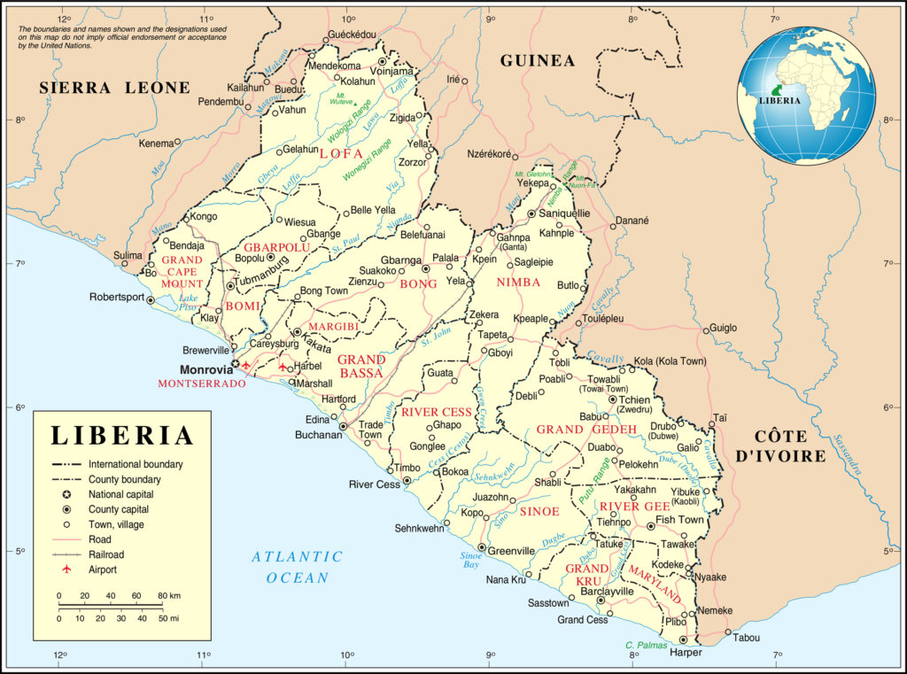 By Kumasi Palmer SRDC South Carolina Facilitator Liberia Map 1 From Map Library 1024x761 
