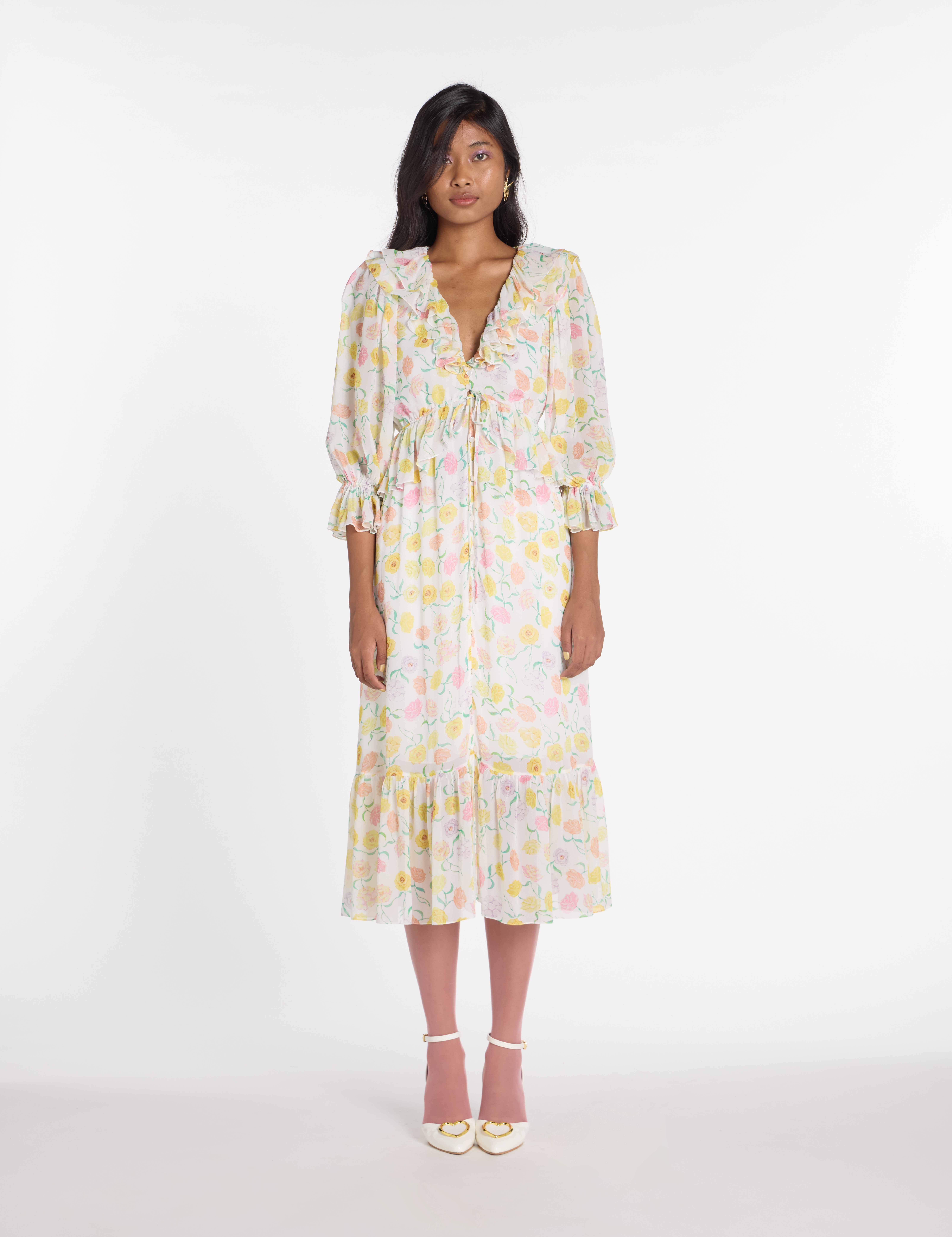DANCING ROSA CHIFFON DRESS - Image 2