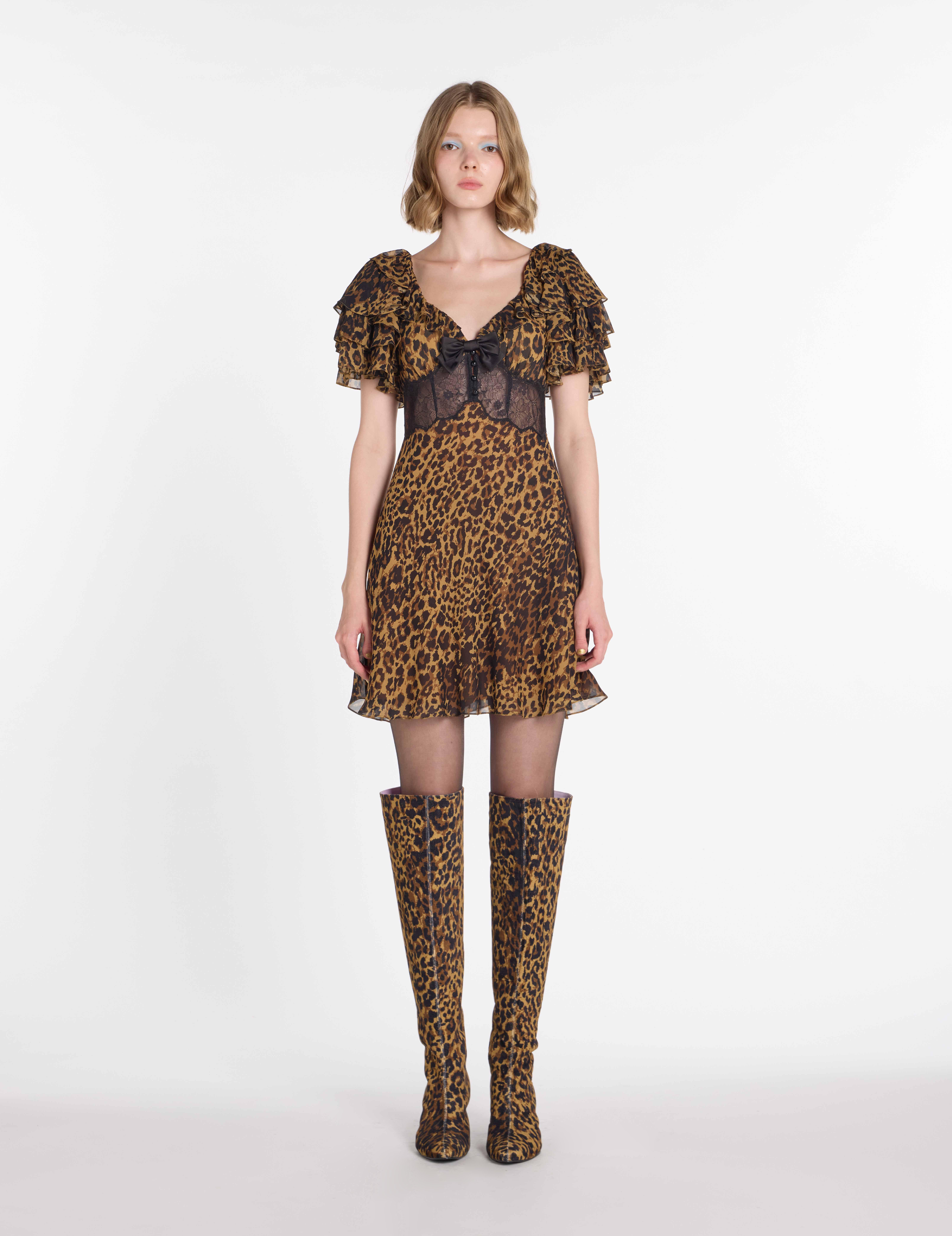 LEOPARD & LACE MINI DRESS - Image 2