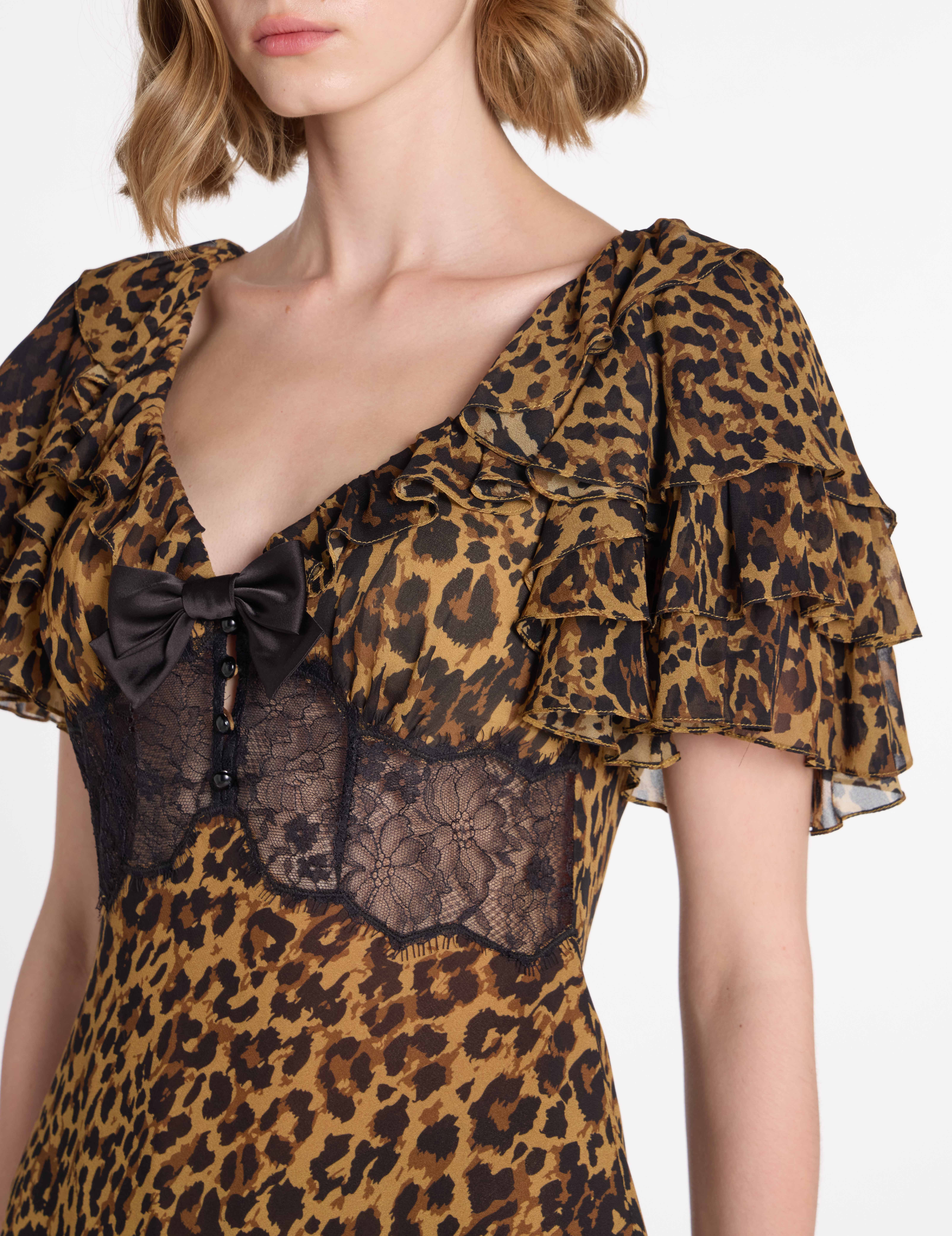 LEOPARD & LACE MINI DRESS - Image 5