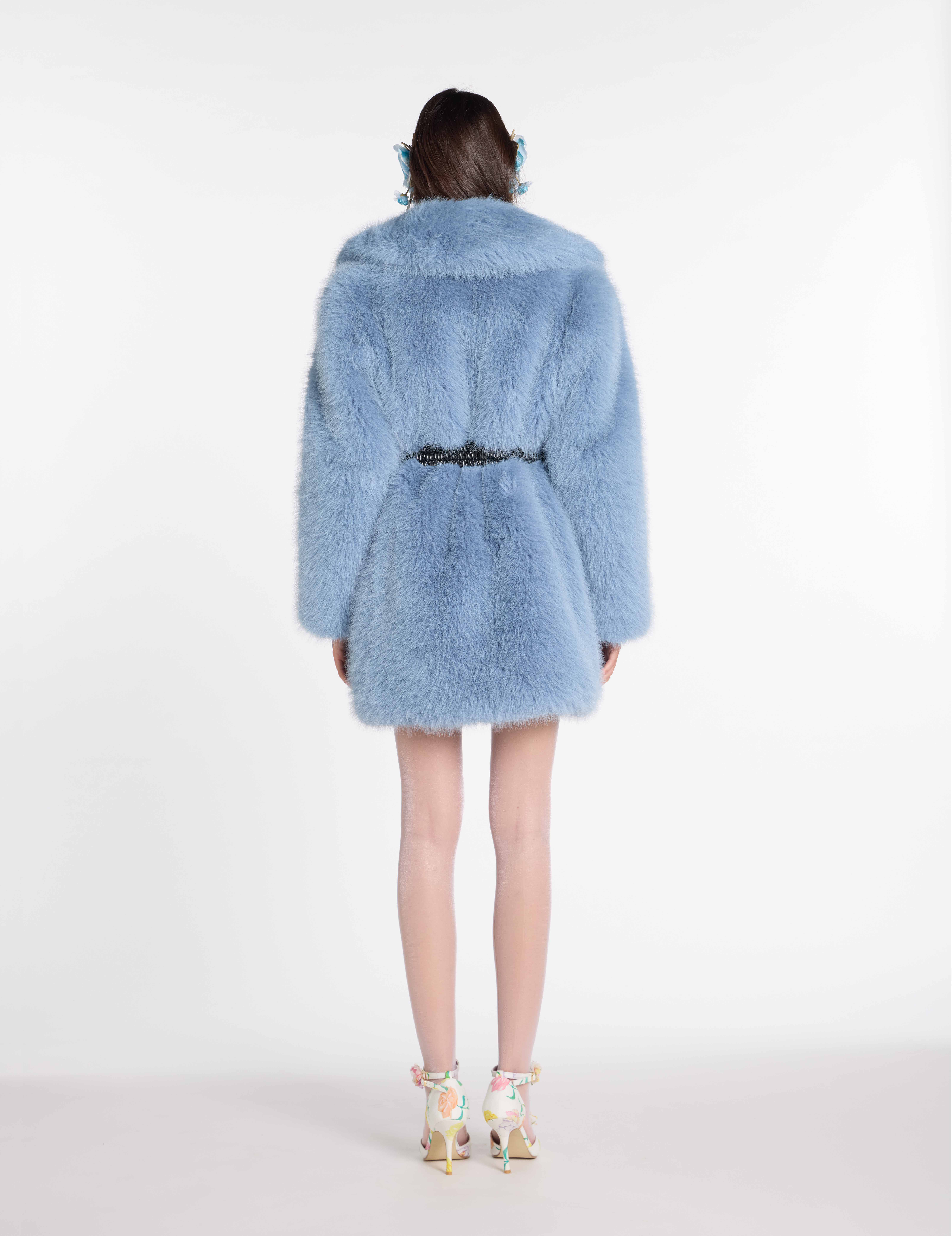 MON ROSE FAUX FUR COAT - Image 4