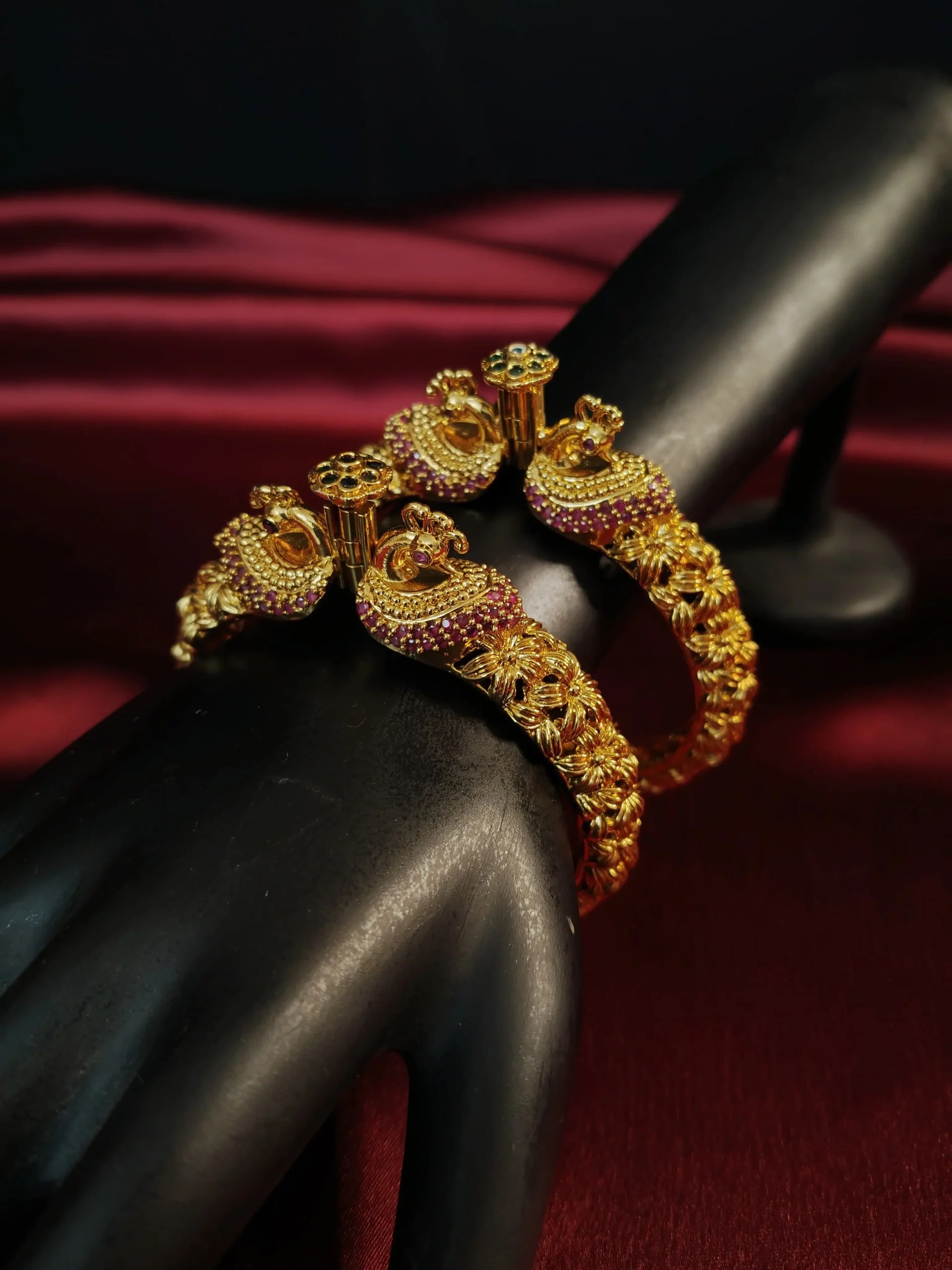 BG-10 Bridal Kada Peacock Bangles