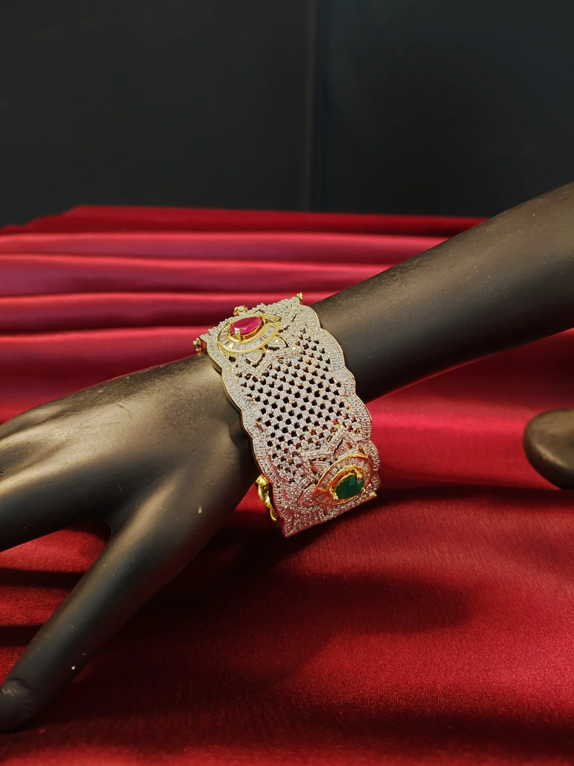 Zircon Gold Plated Kada