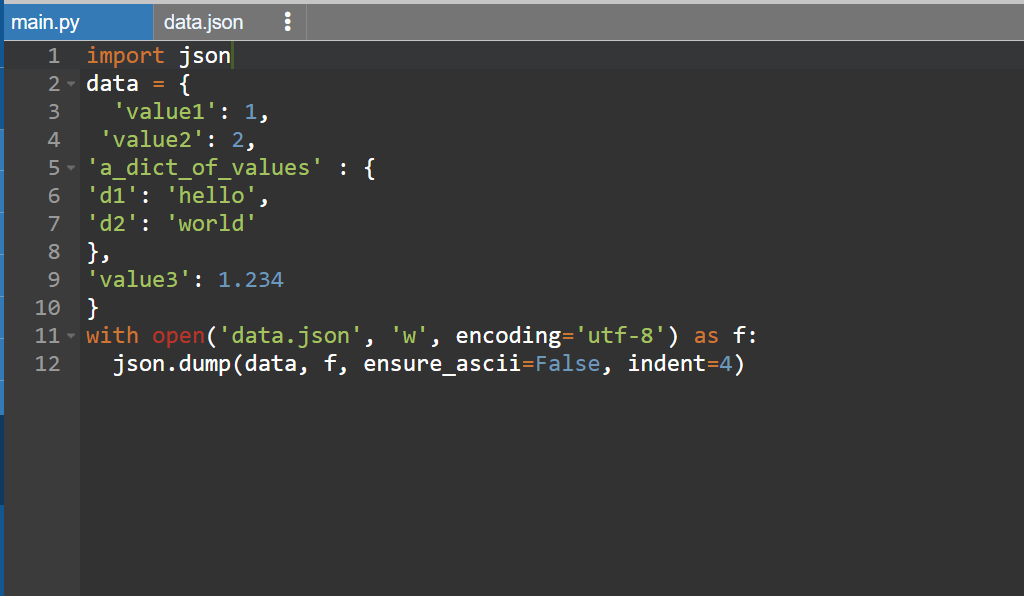 Import json package