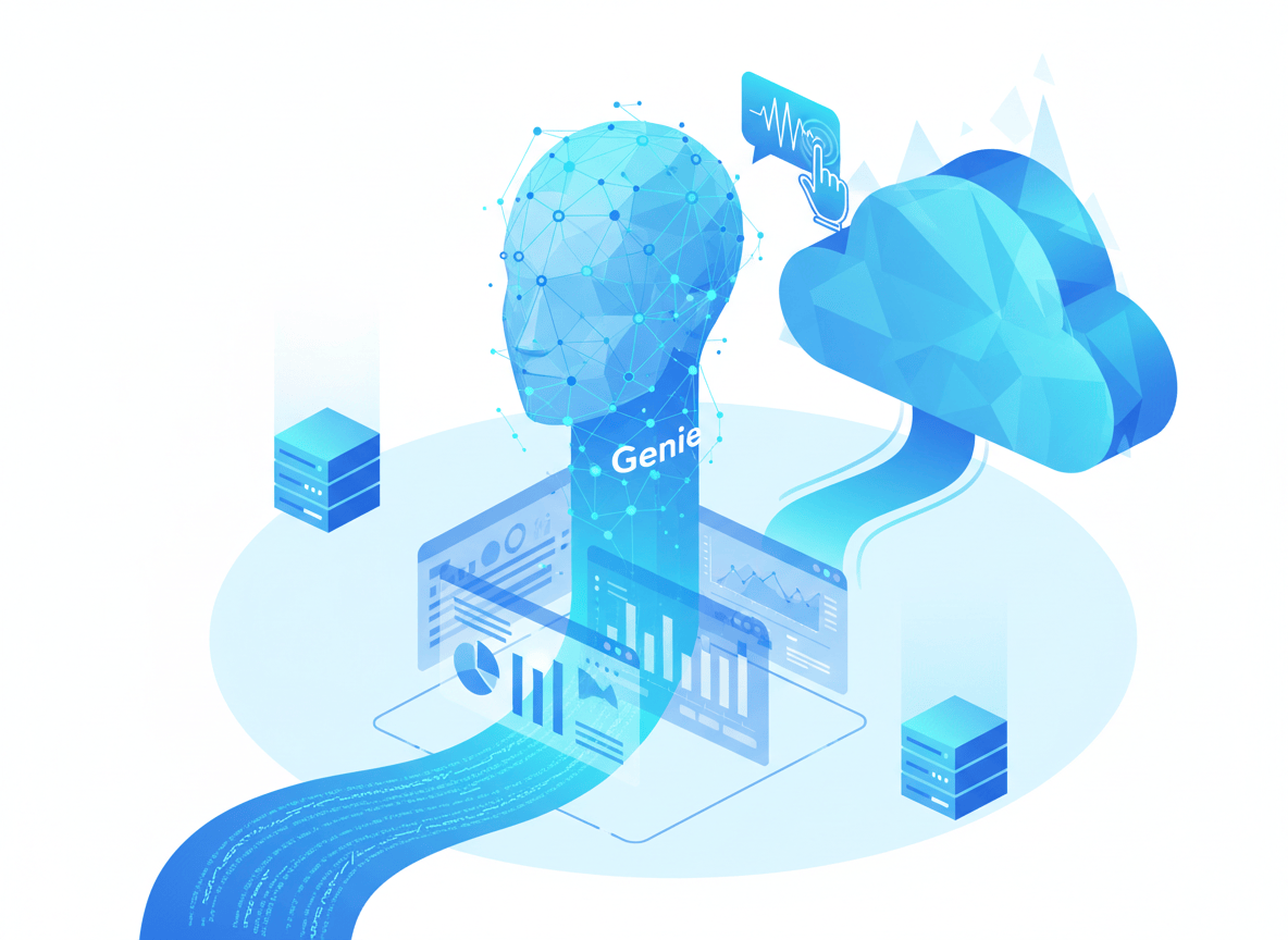 Databricks Genie AI data assistant turning natural-language questions into analytics insights.