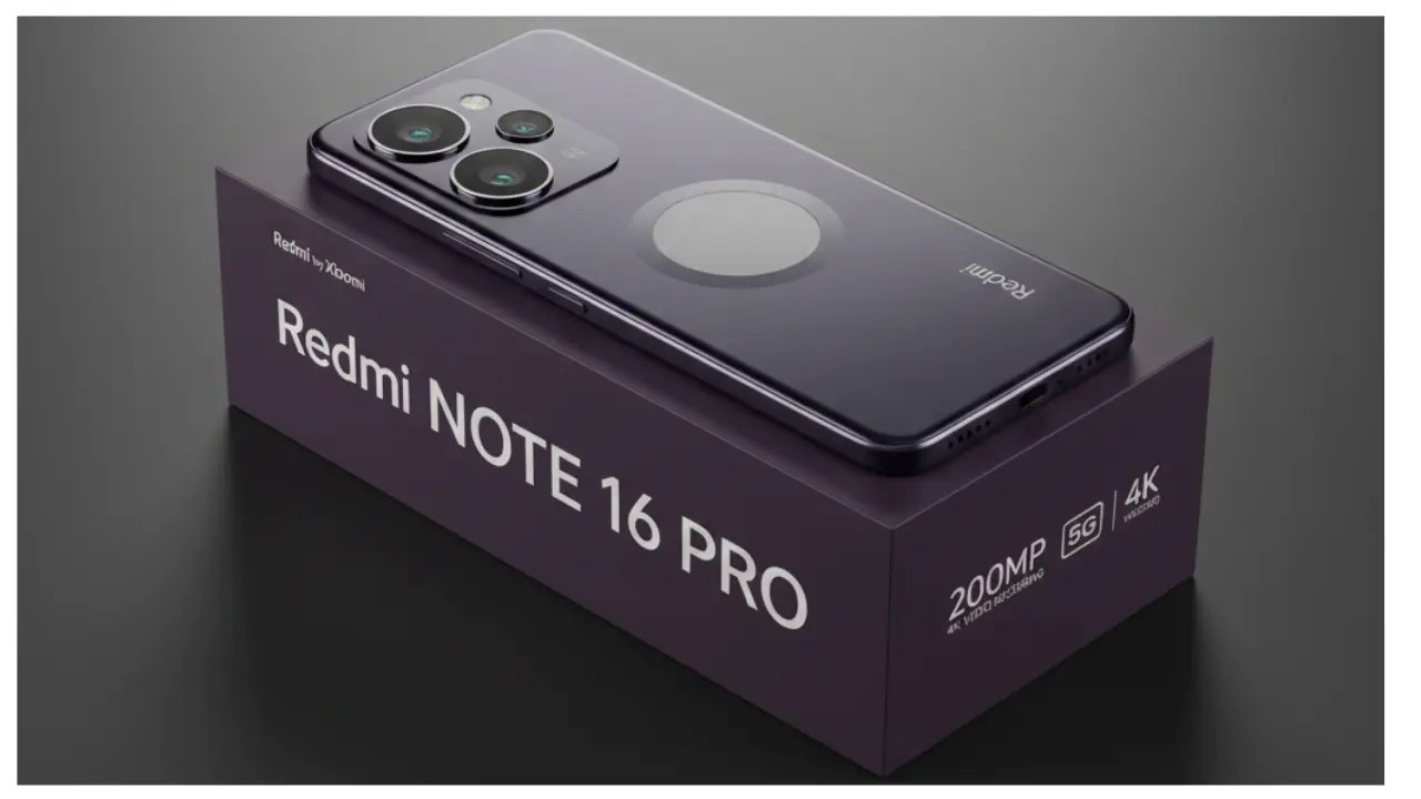 Redmi Note 16 Pro 5G showing AMOLED display and camera design