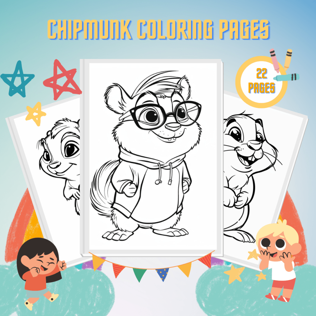 23 chipmunk coloring pages