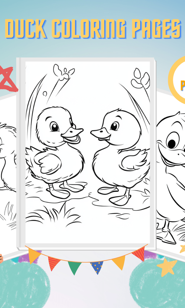 Duck coloring pages