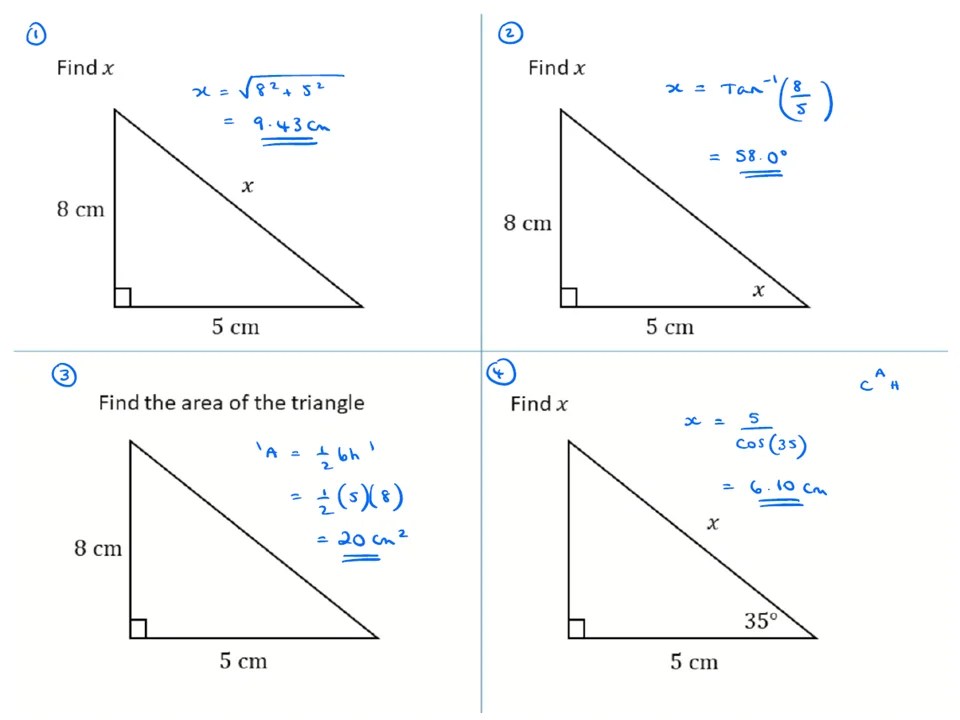 Right-angled triangles 6 – SSDD Problems
