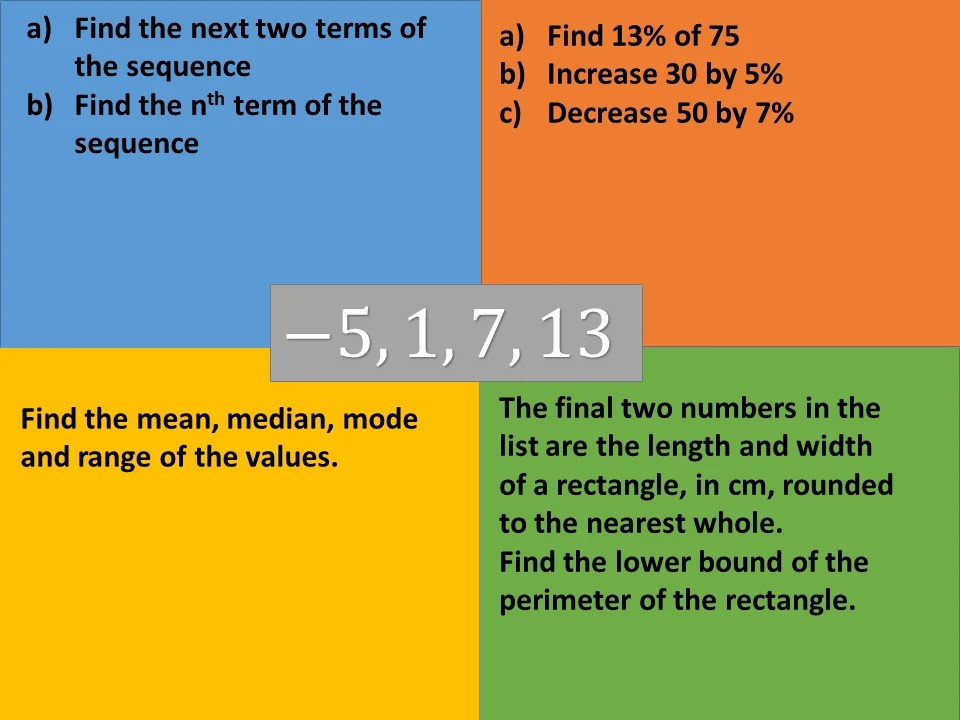 Algebra > Sequences > nth term rule – SSDD Problems