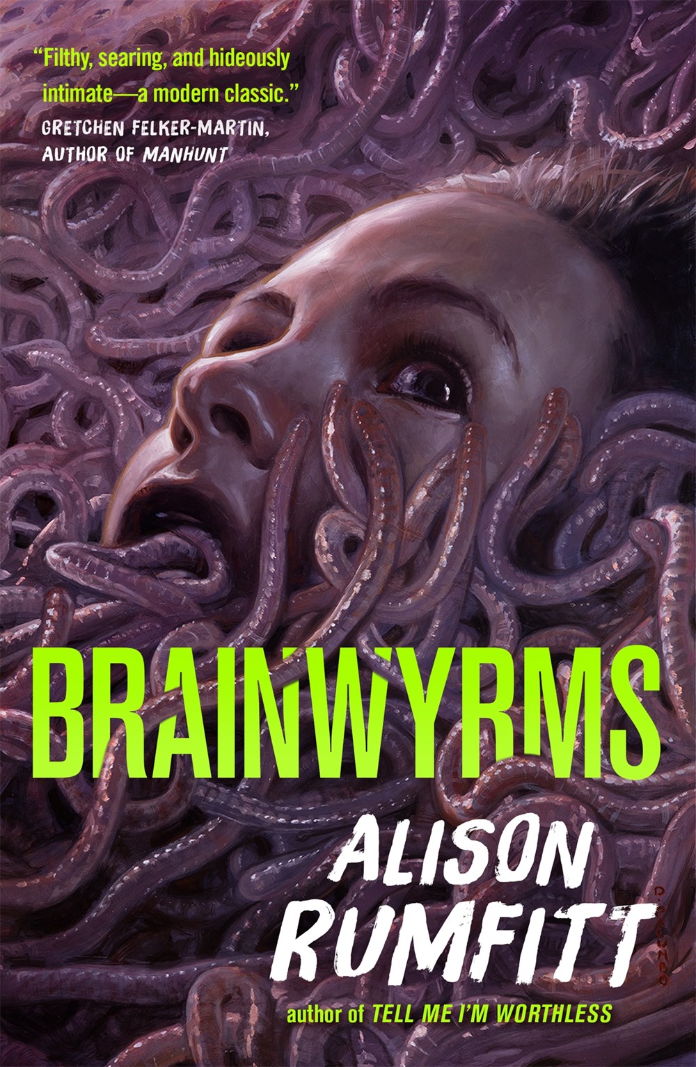 An image of Brainwyrms by Alison Rumfitt as included in this top 19 books of the year list.