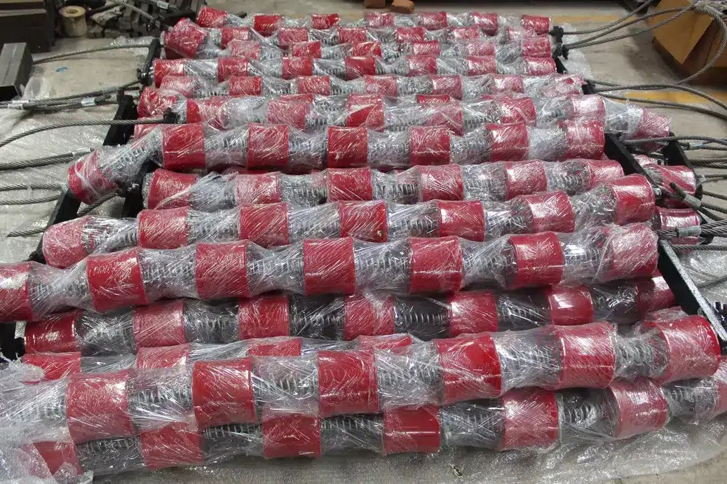 PU coated pipe rollie cradle